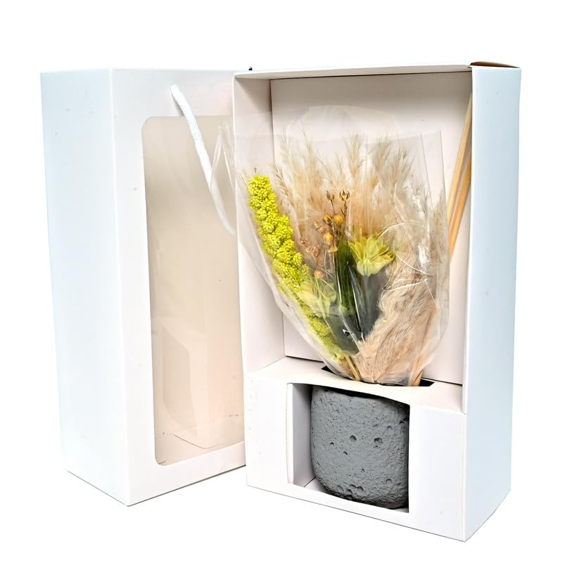 Cortina Preserved Dried Flowers for Wall Decor | Aesthetic Room Decor, Home Decor, Living Room Decor & Bedroom Decor | Great for Christmas Gifting - Yellow - 16x9x28 CM 3