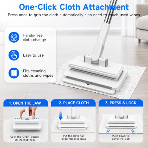Image of Multi-Purpose Mini Dust Mop, 39 inch Lightweight Small Kitchen Cleaning Tool