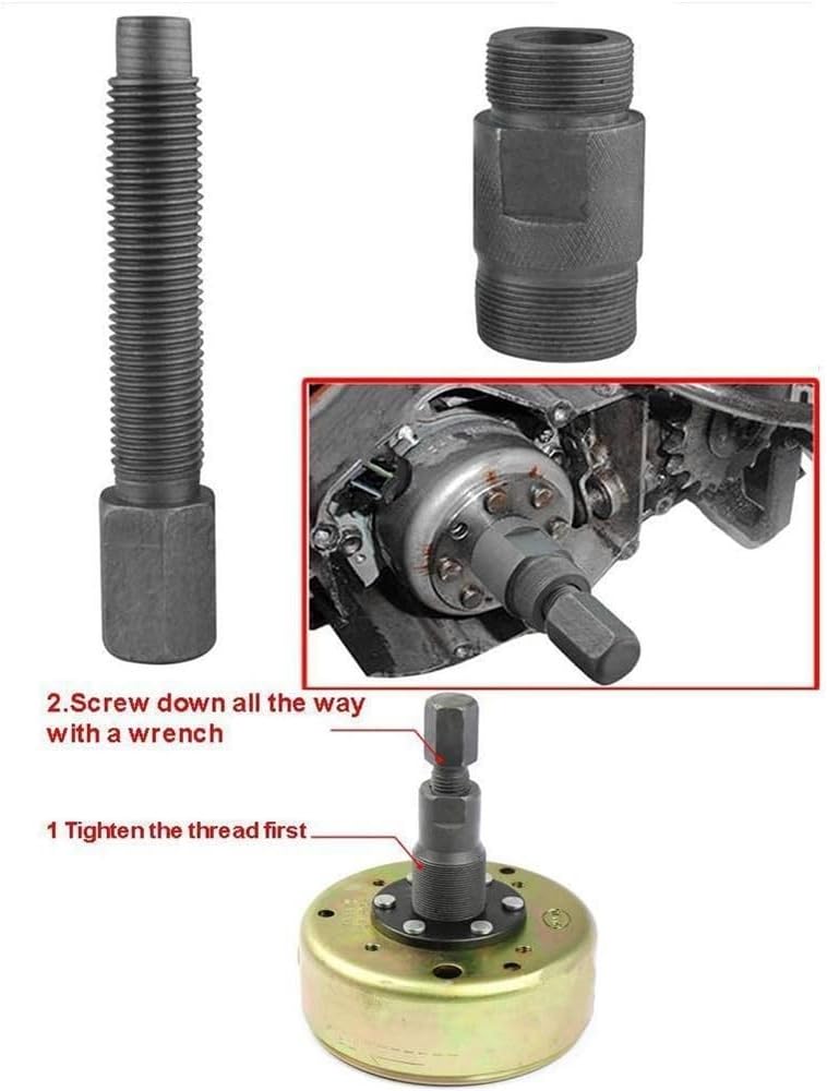 Fit for Motorcycle Repair Tools Flywheel Puller Double-Head Pull Code Rotor 27mm 24mm Stator CG125 GY6 50 125CC