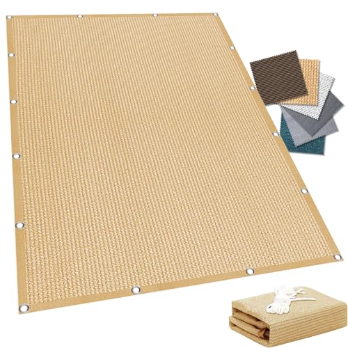 Toile d'ombrage 160x300 cm en HDPE jaune sable pour jardin - 2