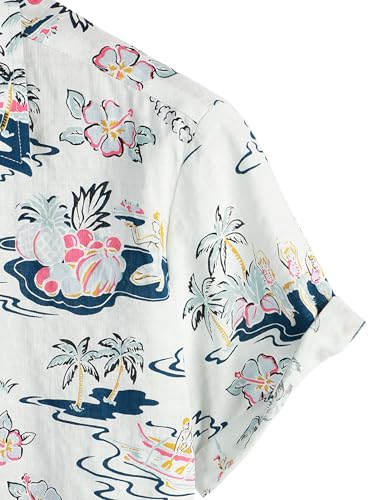 Image of VATPAVE Mens Casual Hawaiian Floral Shirts Short Sleeve Button Down Tropical Shirts Beach Summer Shirts