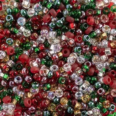 Czech Glass Seed Beads 8/0 (2.9mm Diameter) Silver Lined Multi Matte/Trans/Iris - 500g Bulk Bag by Preciosa (Jablonex)