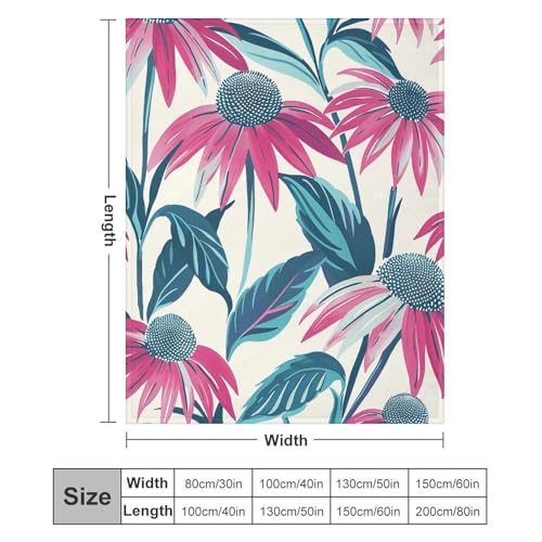 Couverture en micro polaire à fleurs pour des soirées cocooning au salon - 2