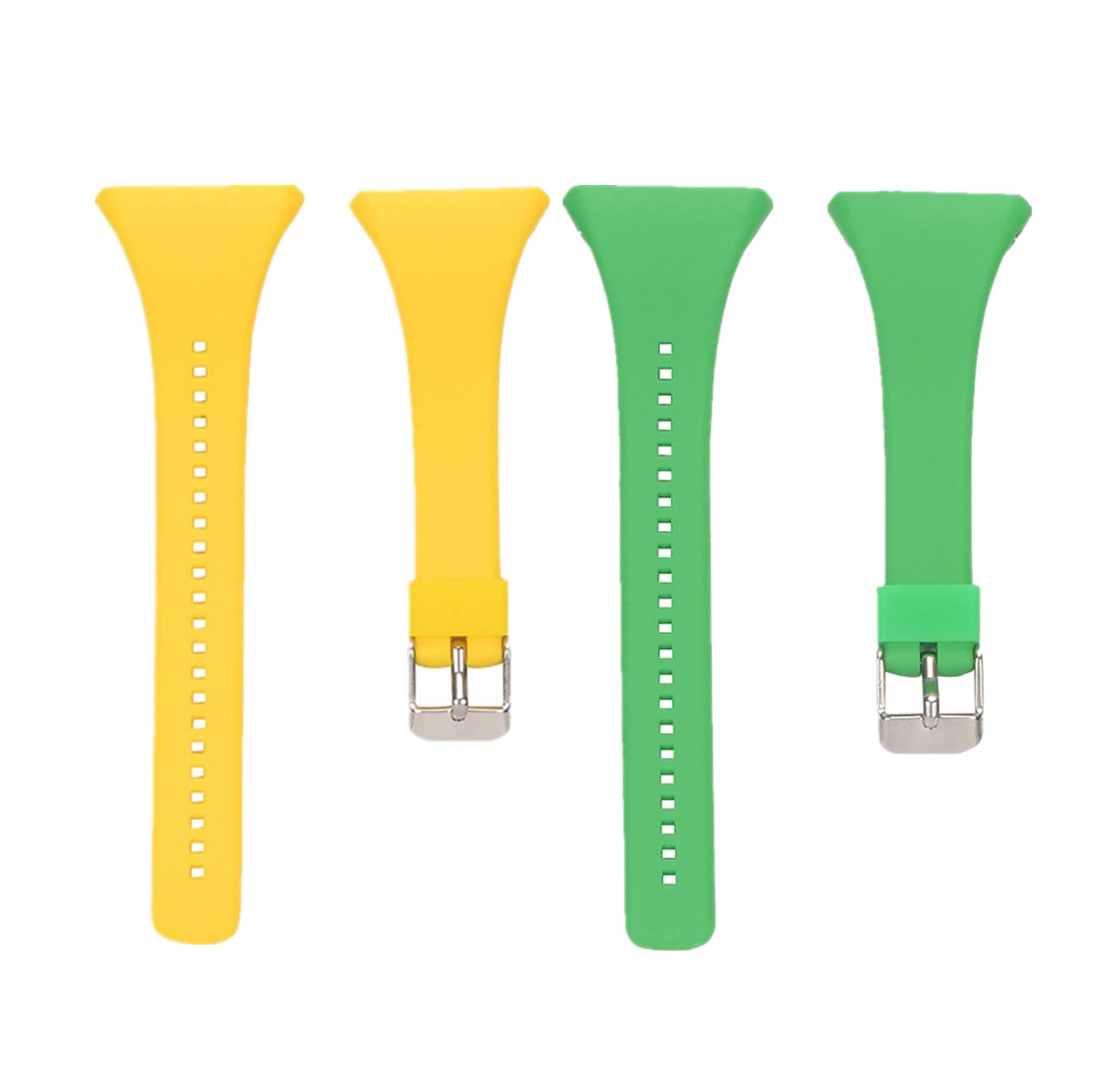 Muovrto Silicone Strap for Polar FT 4,Replacement Watch Strap Sport Band for Polar FT 7 (Green+Yellow)