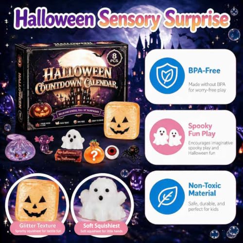 8Pcs Halloween Squeeze Toys Taba Fidget Sensory Squshies Toy Set - image 6