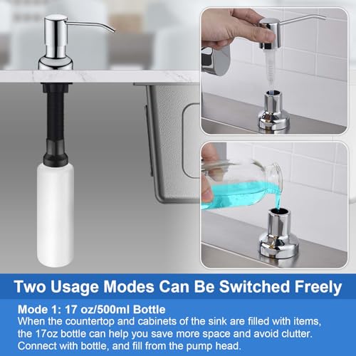 SonTiy-Soap-Dispenser-for-Kitchen-Sink-with-47-Extension-Tube-17OZ-Large-Soap-Bottle-Built-in-Kitchen-Sink-Soap-Dispenser-Pump-Countertop-Stainless-Steel-Liquid-Soap-Dispenser-Chrome