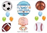 It's A Boy Baby Shower All Star Sports Balloons Decorations Supplies by Anagram