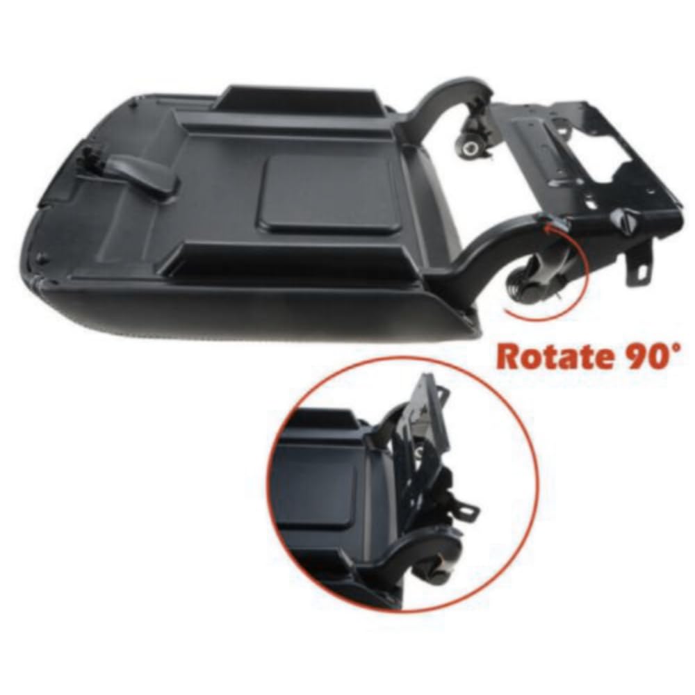 YIZISECCE Leather Center Console Armrest Lid for Chevy for Suburban 15-19 for Tahoe 15-19 for Silverado 1500/2500/2500HD/3500HD 14-18 for Silverado 3500 15 17-18 (Black,Artificial Leather) 1pc