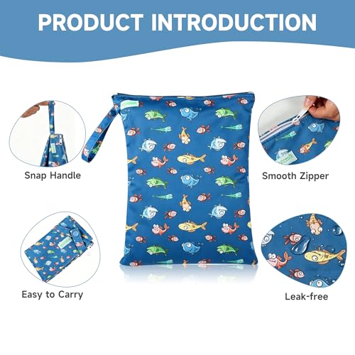 Wegreeco Wet Dry Bags for Baby, 3 Pack (Dinosaurs) #TOP28