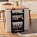 TEAMIX 4 Tier Slim Storage Cart with Handle, Small Kitchen Cart for Narrow Places,Rolling Laundry Cart on Wheels for Small Spaces