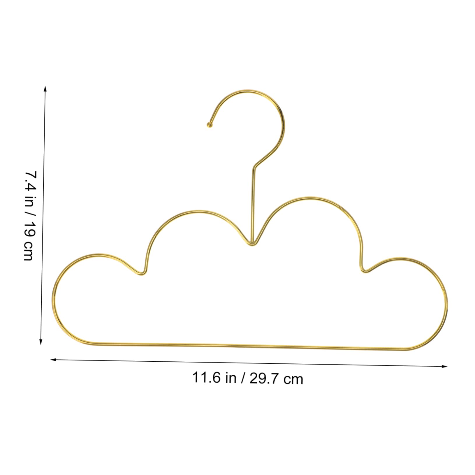 Cabilock 5pcs Cloud Shape Metal Hangers for Non Slip Clothes Hangers for Coats Sweaters More Stylish Design for Romantic Home Decor