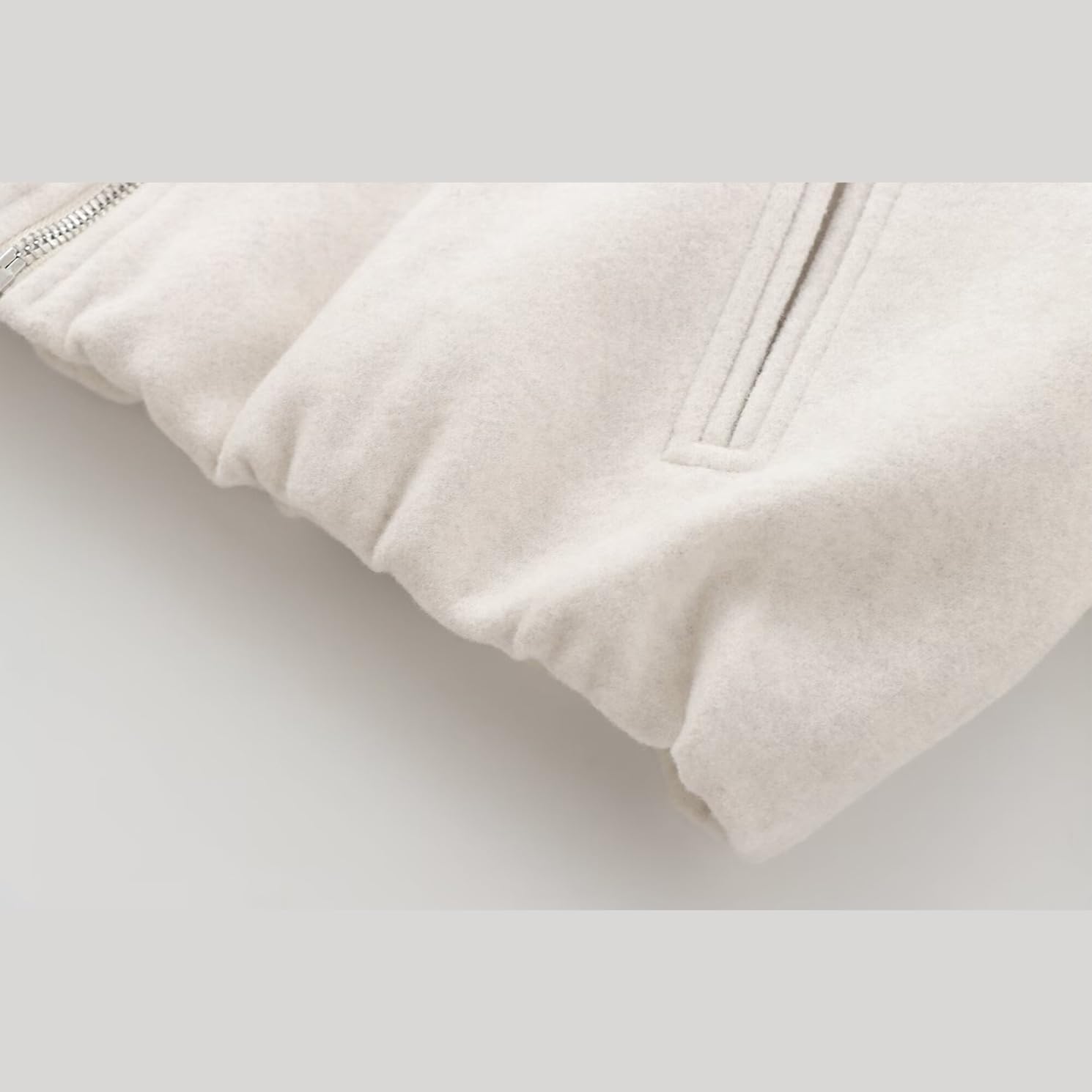 Womens Cropped Bomber Jacket Casual Zip Up Varsity Jackets Trendy Outwear Coats with Welt Pockets