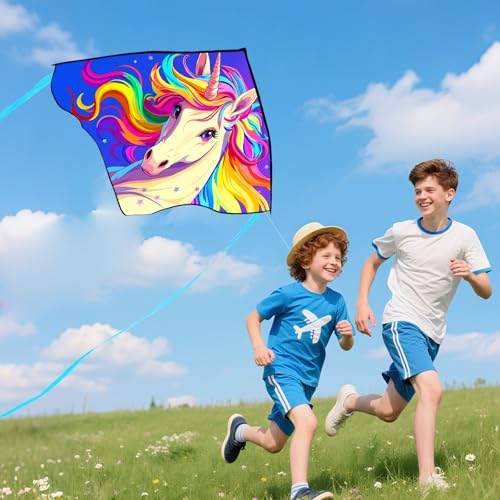 Large Kite Kids Adults Easy Fly Holiday Fun Outdoor Activities Beach Park Play &