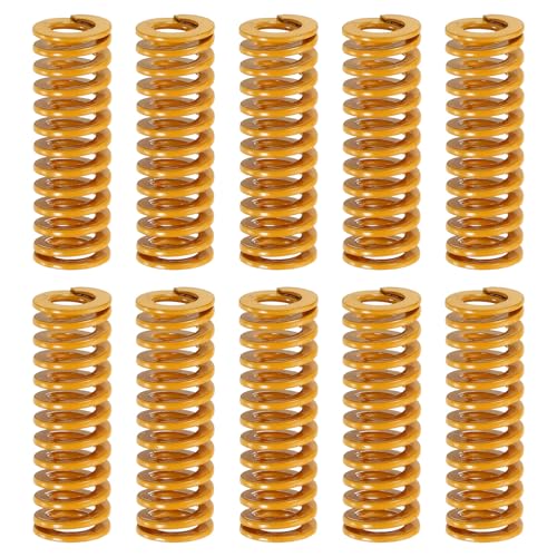sourcing map 10pcs 3D Printer Heating Bed Spring,10mm OD 30mm Length