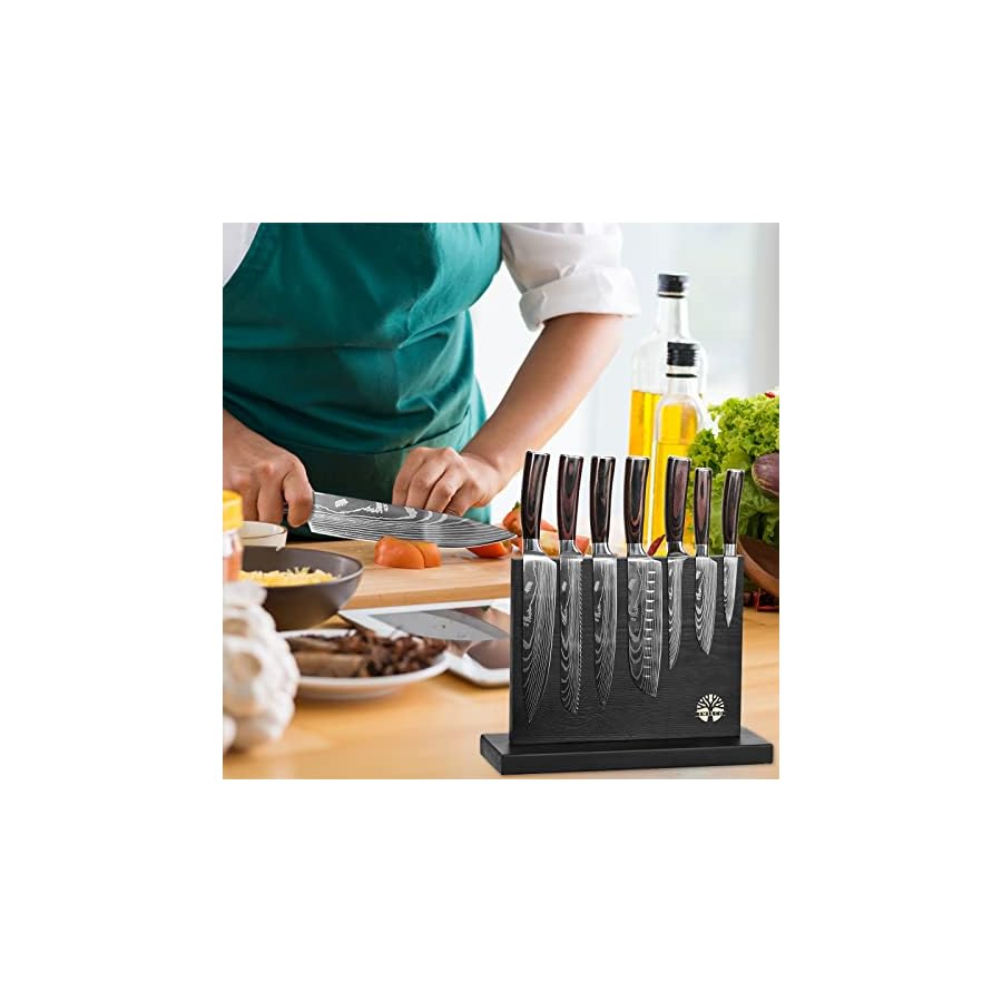 Knife-Sets-For-Kitchen-with-Block-Smilco-7-Piece-Hand-Forged-High-Carbon-Stainless-Steel-Knife-Block-Set-Solid-and-Safe-Premium-Magnetic-Knife-Holder Knife Sets For Kitchen with Block Smilco 7 Piece Hand-Forged High Carbon Stainless Steel Knife Block Set Solid and Safe Premium Magnetic Knife Holder