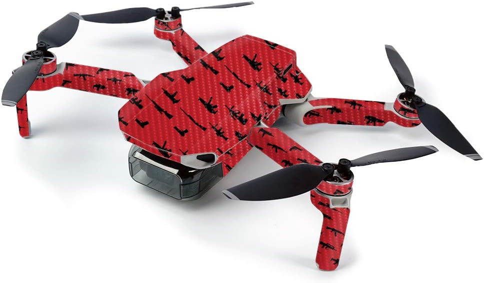 MightySkins Carbon Fiber Skin for DJI Mavic Mini Portable Drone Quadcopter Carbon Fiber Skin - Guns | Protective, Durable Textured Carbon Fiber Finish | Easy to Apply, Remove | Made in The USA