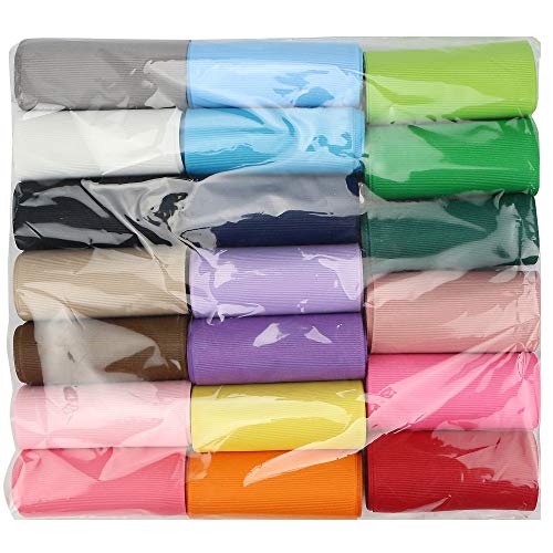 Midi Ribbon Grosgrain Ribbon 3 Inch Ribbon 20 Solid Color Ribbon Assortment, 3" X 2 Yard Each, Total 40 Yds Per Package #TOP5