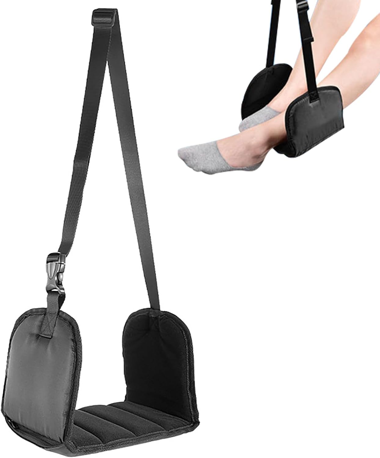 Airplane Footrest Travel Foot Hammock Plane Feet Rest Accessories Portable Feet Sling Memory