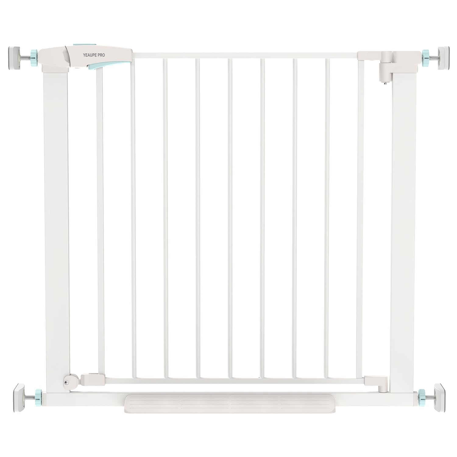 YEAUPE PRO Barrera de Seguridad Niños Escalera, 89-93 CM, Valla de Seguridad Infantil sin Tornillos, Puerta de Seguridad para Bebé y Perros, Apertura Una Mano, Doble Bloqueo, Uso en Interiores, Blanco Recycled Claim Standard Blended