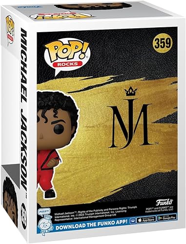 POP Rocks : Michael Jackson – Thriller Funko Figurine en vinyle (livrée avec étui de protection compatible), multicolore, 9,5 cm - Les Beatles, Paul McCartney, John Lennon, RIngo Starr, George Harrison POP Rocks : Michael Jackson – Thriller Funko Figurine en vinyle (livrée avec étui de protection compatible), multicolore, 9,5 cm – Image 5