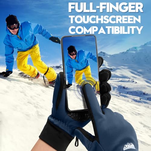 Image of Bruvoalon Winter Gloves for Women & Men, 3M Thermal Insulation, Lycra Fabric, Touchscreen, Anti-Slip