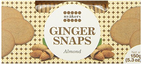 Delicious Almond-Flavored Swedish Nyakers Ginger Snaps – 150g Box