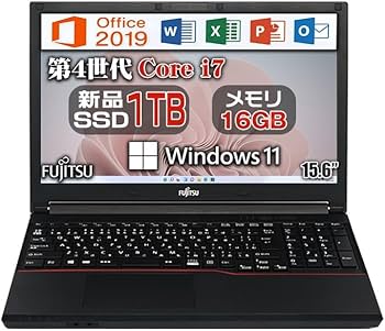富士通 薄型 高性能ノートPC i7 メモリ16GB SSD Office搭載 Amazon.co.jp: 【整備済み品】 HCMA【今だけSSD1TB×メモリ16GB