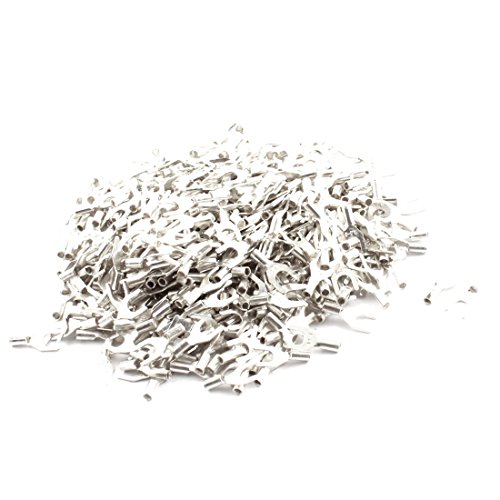 Aexit 500pcs UT0.5-3 Conectores tipo horquilla sin aislamiento