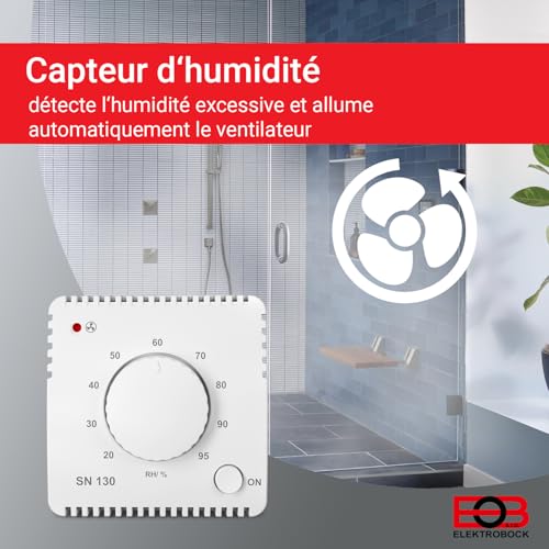 ELEKTROBOCK SN130 sonde d'humidité pour la commande automatique de ventilateurs | salle de bain, buanderie et cave | détection et élimination de l'humidité excessive – vue 2