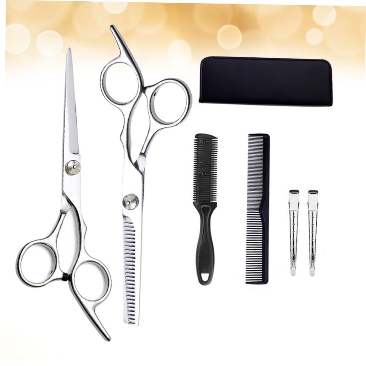 DOITOOL Tijeras Peluquería Tijeras De Dientes De Barbero Herramientas De Pelo Acero Inoxidable Resistente Duradero Profesional