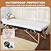 3.2 Inch Lash Bed Topper Set,Gel Memory Foam Massage Bed Topper, Waterproof Fluffy Pillow Top Cover for Spa Esthetician Wax,Includes White Massage Table Toppe & Face Rest Cover