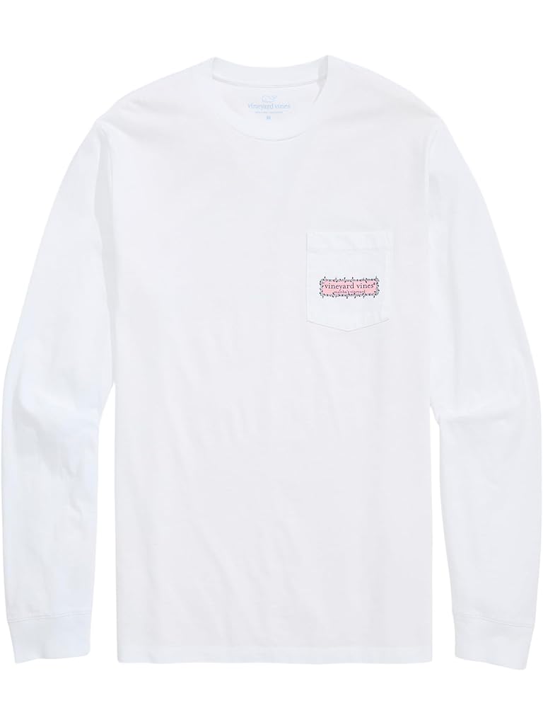 Blue Vineyard Vines String Lights Pups Long Sleeve Tee