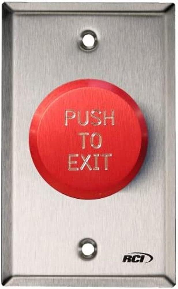 991E-PTD X 32D Pneumatic Time Delay Exit Push Button, 1-Gang, Pneumatic, 1NO/1NC, 5A at 125 VAC, 1 to 45 Second, Brushed Stainless Steel Faceplate