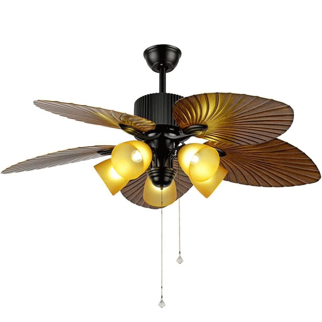 Ventilatore da soffitto Ventilatore da soffitto in vetro trasparente Ventilatore industriale da soffitto Ventilatore da soffitto a 5 pale reversibili Ventilatore da soffitto illuminato con telecomando