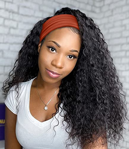 Tobeffect Wide Headbands For Women Wide Knotted Hairbands Turbans Non Slip Boho Head Wraps Hair Accessories For Girls Solid Color, 6 Packs #TOP3