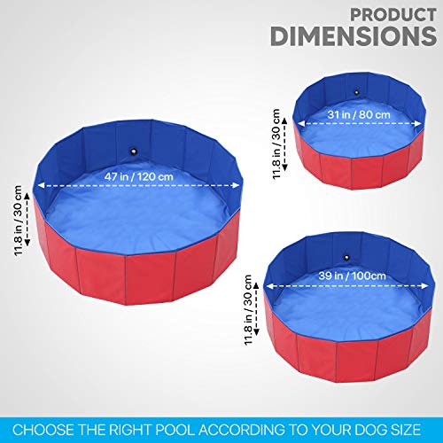 Mirtillo & Memole Hundepool, Kleiner Pool, großer XL-Pool, Pool für große Hunde, Klapppool, extra großer hoher Pool… – Bild 8