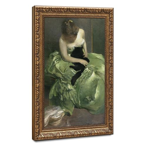 Impression sur toile The Green Dress John Alexander White tableau de maître