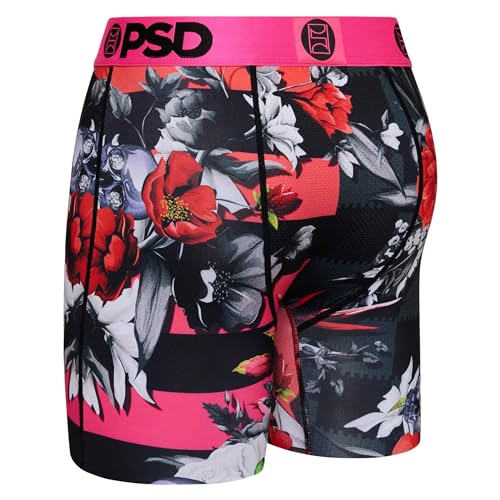 PSD Men's Boxer Briefs - Floral Demise, 7 Inch Inseam, Moisture-Wicking, 4-Way Stretch, Boxer Briefs for Men, 2X-Large3