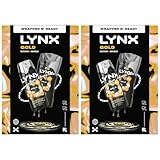 Lynx Gold Duo Gift Set for Him, 2 Pack- Oud Wood and Vanilla Scent, Full-Size Body Wash and Deodorant Spray, 48H Freshness with Zinc Technology, Aluminium Free Grooming Gift for Men - Image 1