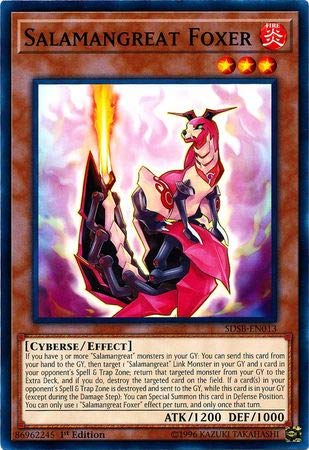 Amazon.com: Yu-Gi-Oh! - Salamangreat Foxer - SDSB-EN013 - Common - 1st  Edition
