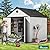 YITAHOME 7.3 x 7.3 ft Outdoor Plastic Storage Shed with Floor, Waterproof Garden Shed with Lockable Door, Windows & Vents, Plastic Tool Storage for Patio Furniture, Lawn Mower, Bike Storage
