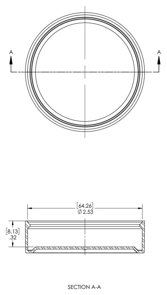 Caplugs SF-28 SF Series, Plastic Cap for Split-Flange Connections, Natural Color LD-PE, Ferrule Size 2", Dust and Debris Seals, Corrosion Prevention, Pack of 200 (99191322)