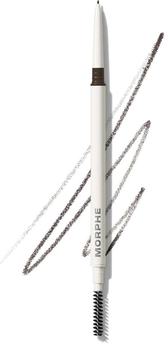 Nano Brow Pencil - Lápiz de cejas ultrafino para trazos capilares - Maquillaje de ojos de precisión con cepillo carretel para una definición natural y un uso duradero - Mousse de chocolate (0.001 oz)