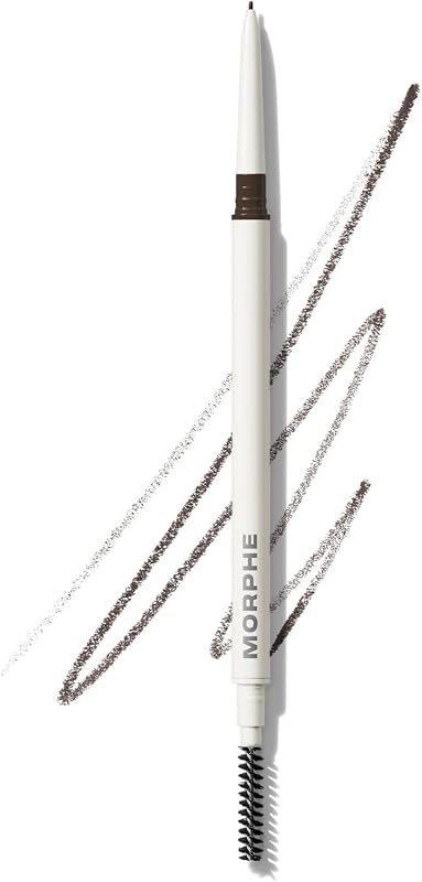 Nano Brow Pencil - Lápiz de cejas ultrafino para trazos capilares - Maquillaje de ojos de precisión con cepillo carretel para una definición natural y un uso duradero - Mousse de chocolate (0.001 oz)