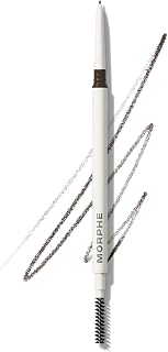 Nano Brow Pencil - Lápiz de cejas ultrafino para trazos capilares - Maquillaje de ojos de precisión con cepillo carretel para una definición natural y un uso duradero - Mousse de chocolate (0.001 oz)
