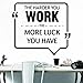 JXMK Mur Vinyle Votre Travail Plus Difficile Phrase Stickers muraux personnalisé créatif Salon Vinyle Chambre Enfant Murale XL 57 cm x 62 cm