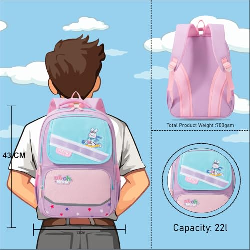 Image of Tinytot 22 Litre 17-Inch Waterproof Large School Bag for Boys & Girls, Kids School Bag, School Backpack for Girls and Boys, for Kids, Ideal for Children