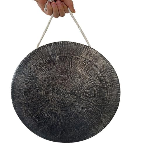 Chinese Gongs, Bronze Material Gong, Tradition Percussion Instrument, For Sound Healing, Meditation, & Yoga, With Free Gong Hammer(20 Inch)