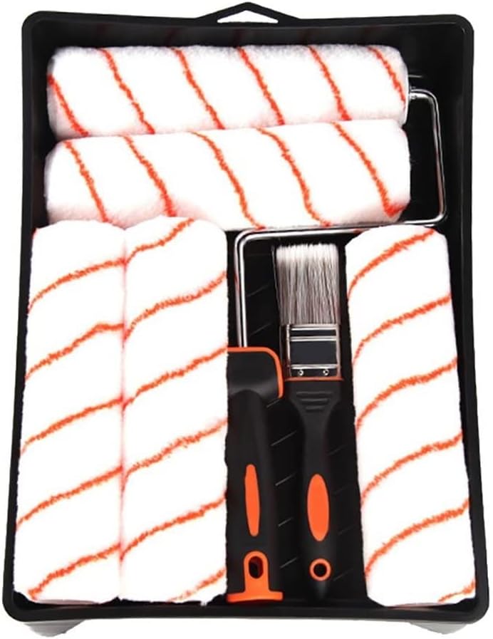 JSEIAJB 8Pcs 10inch Home Wall Art Decoration Pattern Painting Brush Paint Roller Tool The Rollers to Paint Repair and Decorate Walls