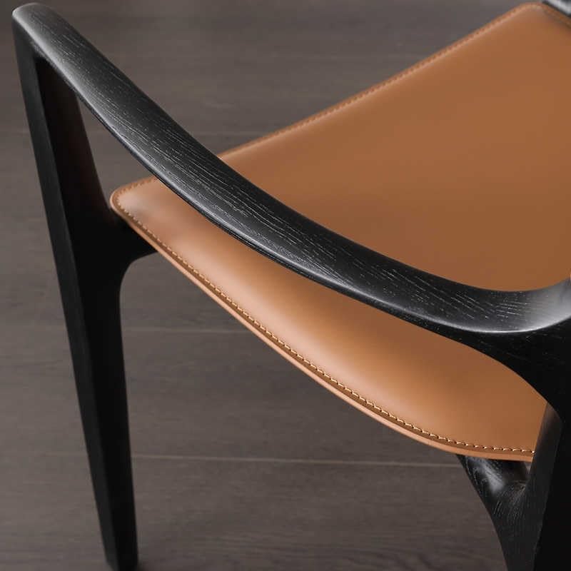 Office Chair Italian Saddle Leather Dining ChairArmrest Back Chair Gaming Chair